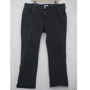 Levis 314 Shaping Straight Jeans Womens 22W M Black Denim 23648-0010